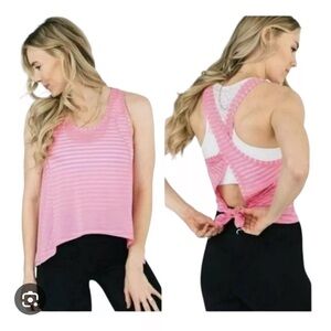 LIKE NEW! Zyia split back pink tank size large
